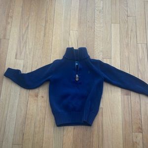Boys’ zip sweater, navy blue